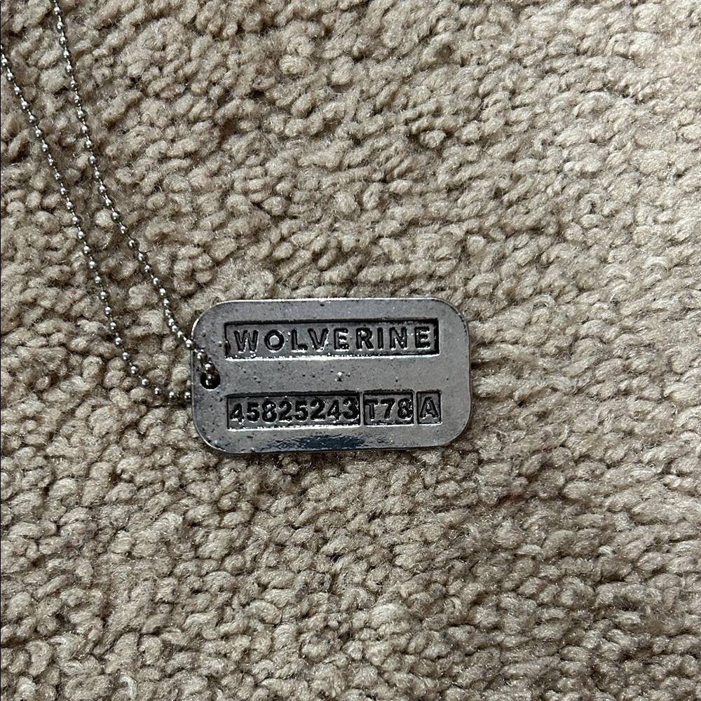 Wolverine Metallic Dog Tag Necklace